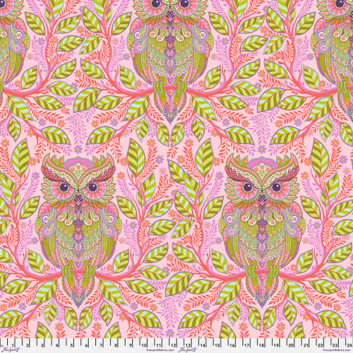 Tula Pink - Full Moon Forest 2 - Hootie Patootie - Honey